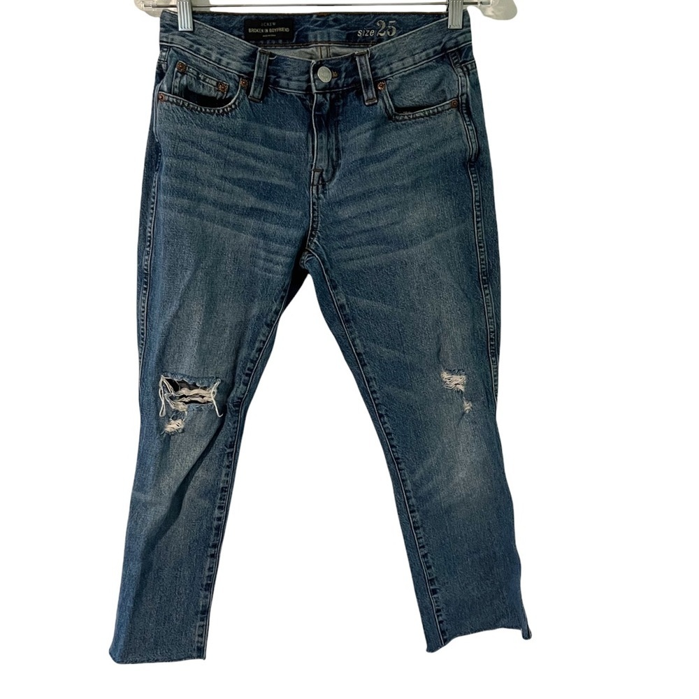 J. Crew Distressed Broken in Boyfriend Jean